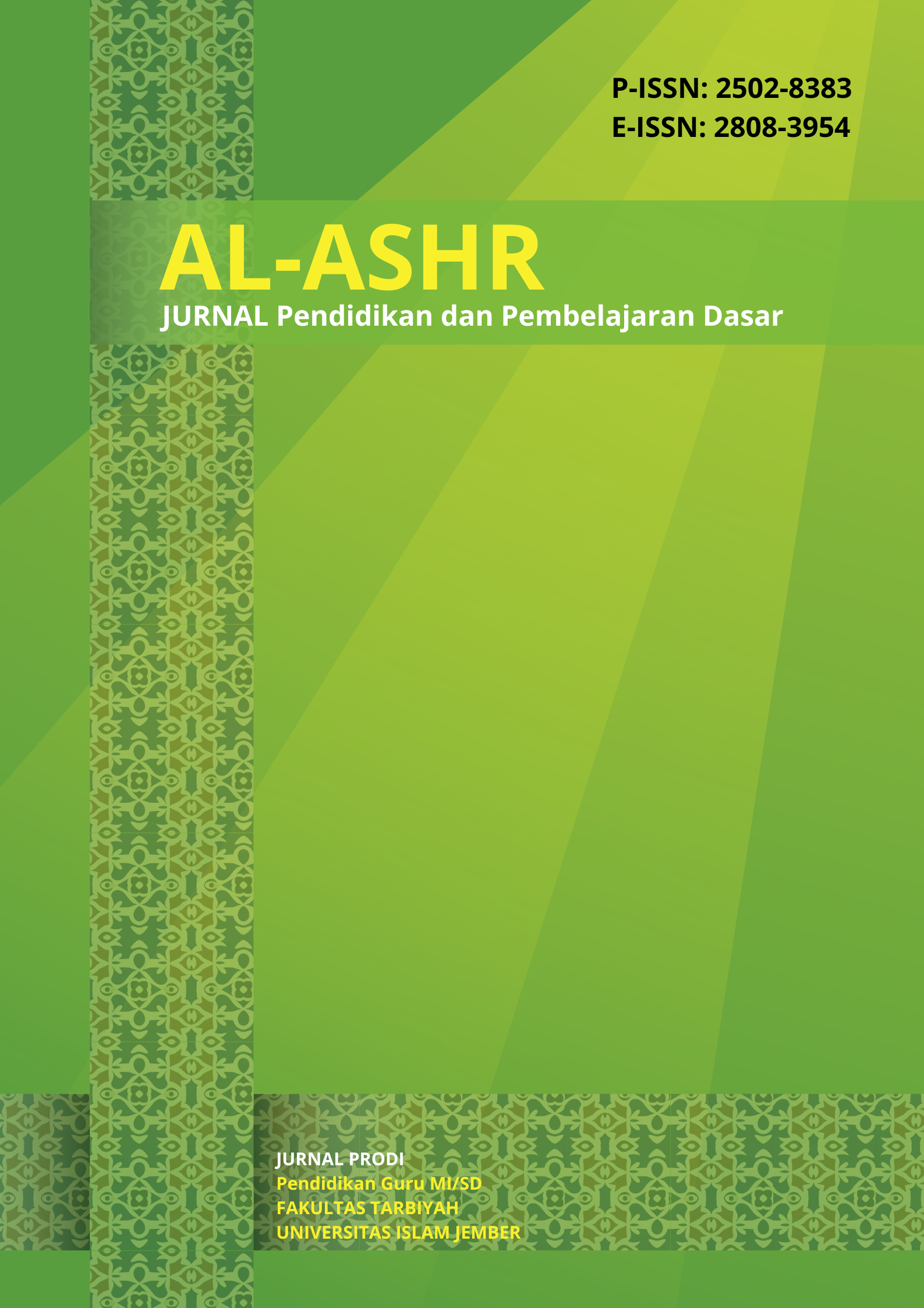 Al-Ashr : Jurnal Pendidikan dan Pembelajaran Dasar